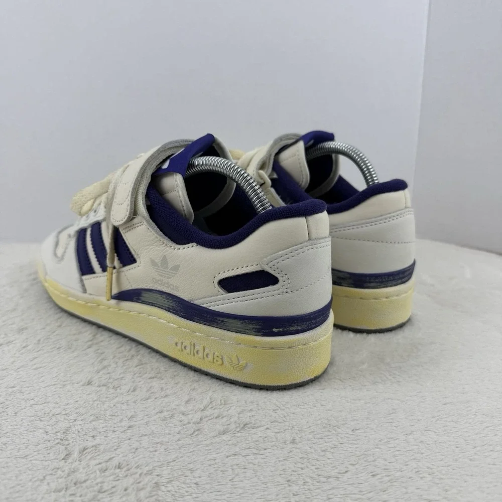 Adidas Originals Forum 84 Low Mens Size‎ 7.5 White Purple Sneaker Shoes HP9542